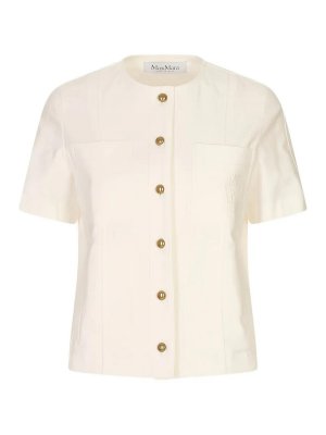 Max Mara: Tops y camisetas sin mangas - Top - Blanco