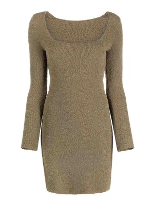 NANUSHKA: knee length dresses - Coat Kleid leah in grn