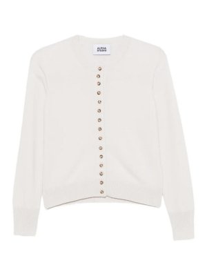 ALPHA STUDIO: cardigans - Rebecca cropped wool cardigan