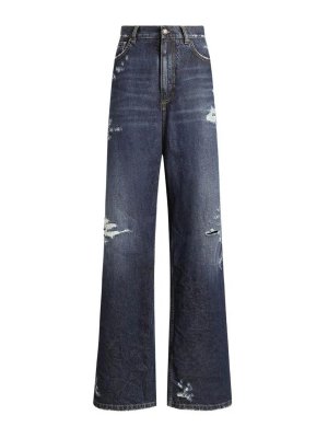 DOLCE & GABBANA: straight leg jeans - Item Disdressed Jeans