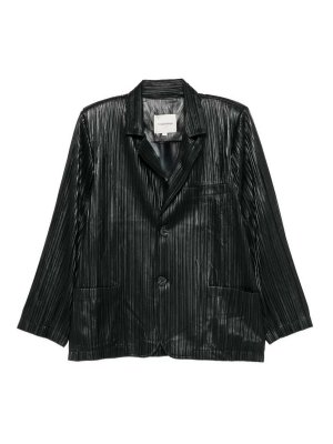 GONGDID: giacche blazer - Blazer plissettato in PU