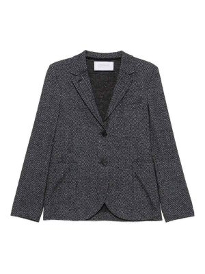 HARRIS WHARF LONDON: blazers - Jacket Stand Up Collar