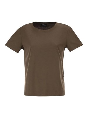 Max Mara: T-shirts - T-Shirt - Braun