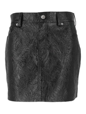 MICHAEL KORS: Faldas de cuero - Falda De Cuero - Negro