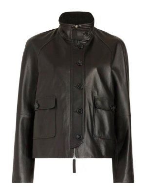 Proenza Schouler: leather jacket - Jacket Gio In Lightweight in leather