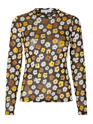 STINE GOYA: t-shirt - Top in velluto devoré