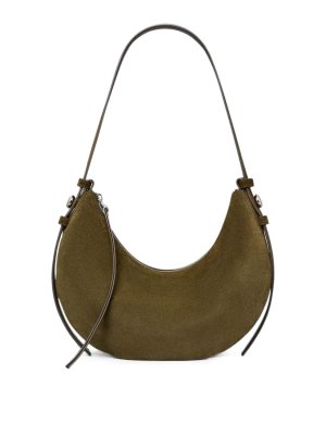 TORY BURCH: shoulder bags - Shoulder bag Romy Half Moon in suede