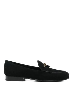TORY BURCH: Loafers & Slippers - Shoes Lock Smoking Slipper in suede