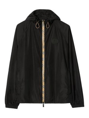 BURBERRY: cappotti trench - Giacca Clapton in nylon con cappuccio
