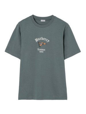 BURBERRY: t-shirts - Check Flag cotton T-shirt