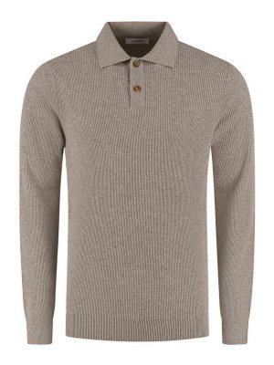 LARDINI: t-shirts - Wool-cashmere knitted polo