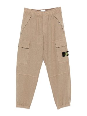 STONE ISLAND: casual jackets - Wool-blend cargo trousers