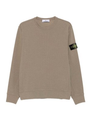 STONE ISLAND: crew necks - Organic cotton interlock sweatshirt