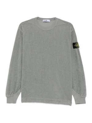 STONE ISLAND: crew necks - Corduroy organic cotton sweatshirt