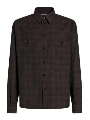 DOLCE & GABBANA: camicie - Camicia over saxony Principe di Galles