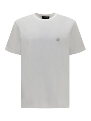 DSQUARED2: t-shirts - Metal D2 Upside Down cotton T-shirt