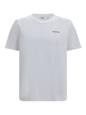 OFF-WHITE: t-shirts - Small Bookish cotton T-shirt