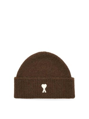 AMI PARIS: hats & caps - Ami de Coeur alpaca-blend beanie