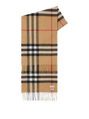 BURBERRY: scarves - Check cashmere scarf