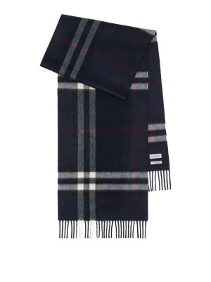 BURBERRY: scarves - Check cashmere scarf