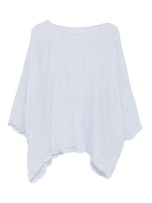 DANIELA GREGIS: Strickpullover mit Rundhalsausschnitt - Rundhalspullover - Hellblau
