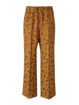 DRIES VAN NOTEN: Pantalones casual - Pantalón Casual - Amarillo Oscuro