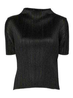 PLEATS PLEASE ISSEY MIYAKE: トップス＆タンクトップ - トップ/タンクトップ - 黒