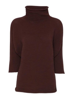 PLEATS PLEASE ISSEY MIYAKE: maglia a collo alto e polo - Top Zig Zag Knit a collo alto