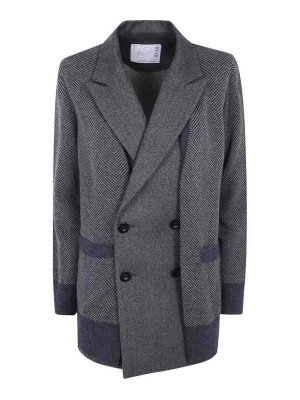 Sacai: Blazer - Blazer - Grau
