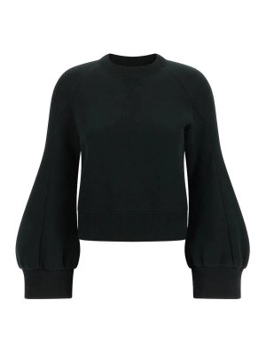 Sacai: crew necks - Sponge Sweat cotton-blend sweater