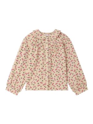 Bonpoint: blouses - Josseline cherry Peter Pan collar blouse