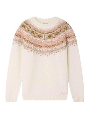 Bonpoint: crew necks - Mirela embroidered jacquard jumper