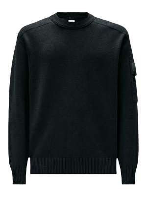 C.P. COMPANY: Suéteres con cuello pico - Metropolis Series - Negro