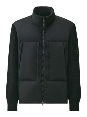 C.P. COMPANY: cardigans - Extrafine merino wool blend zip-up knit