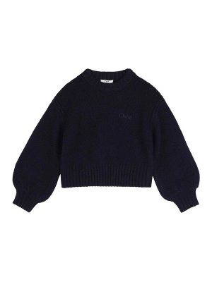 CHLOE': crew necks - Wide-sleeve wool and cashmere jumper