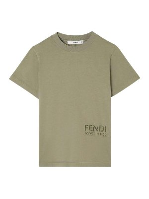 Fendi Jr: T-shirts - T-Shirt - Grün