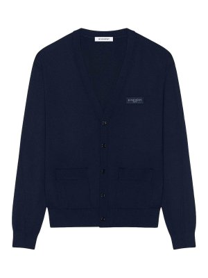 GIVENCHY: cardigans - Couture Seam wool grosgrain-detail cardigan