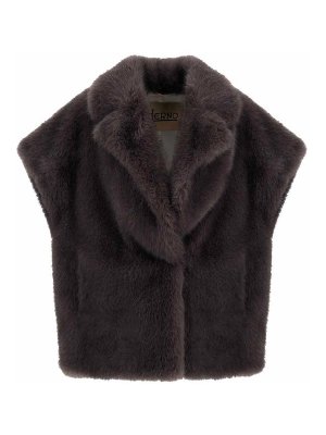 HERNO: waistcoats & gilets - Long-pile fur-touch gilet