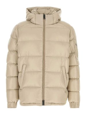 HERNO: padded jackets - Glossy hooded down jacket