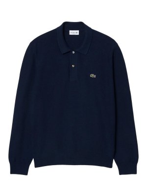 LACOSTE: polo shirts - Regular-fit long-sleeve knitted polo