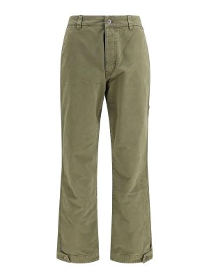 OFF-WHITE: pantaloni casual - Pantaloni Racing Staff dritti in cotone
