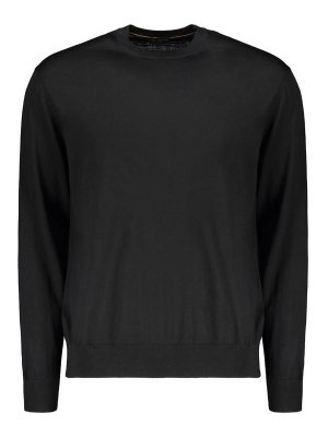 PAUL & SHARK: Strickpullover mit Rundhalsausschnitt - Rundhalspullover - Schwarz