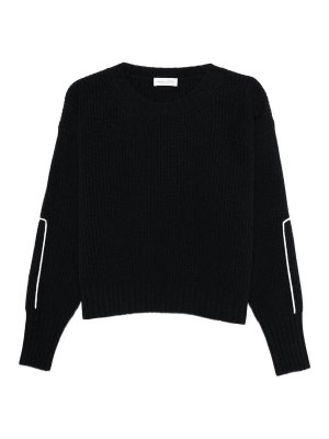 ROBERTO COLLINA: crew necks - Embroidered ribbed wool crewneck jumper