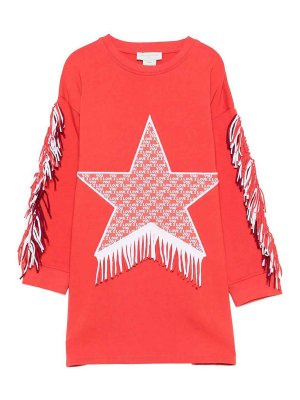 Stella McCartney Kids: knee length dresses - Star jersey dress