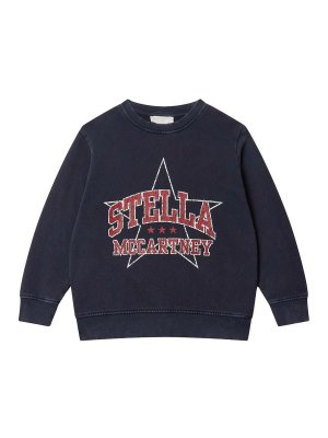 Stella McCartney Kids: Sweatshirts & Sweaters - Star slogan print sweatshirt
