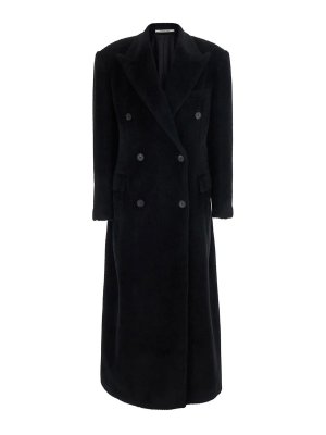 TAGLIATORE: long coats - Caitlyn brushed wool double-breasted coat