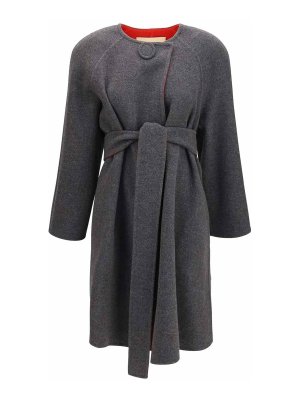 VALENTINO GARAVANI: Abrigos largos - Abrigo Largo - Gris