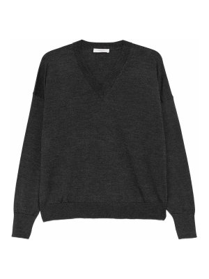ZANONE: Strickpullover mit Rundhalsausschnitt - Rundhalspullover - Grau