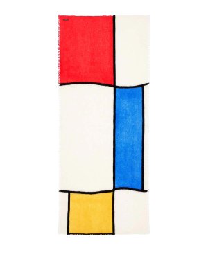 FALIERO SARTI: scarves - Patos colour-block cashmere scarf