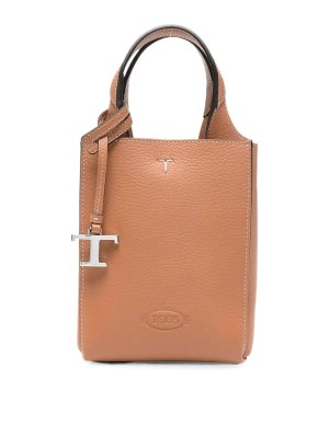 TOD'S: shopper - Borsa a mano micro con pendente logo